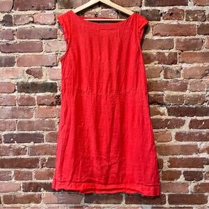 La Fabbrica Del Lino 100% Linen Dress Size Medium LFDL Coral